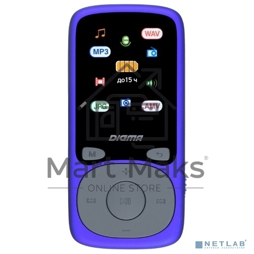 Плеер Hi-Fi Flash Digma B4 8Gb синий/1.8