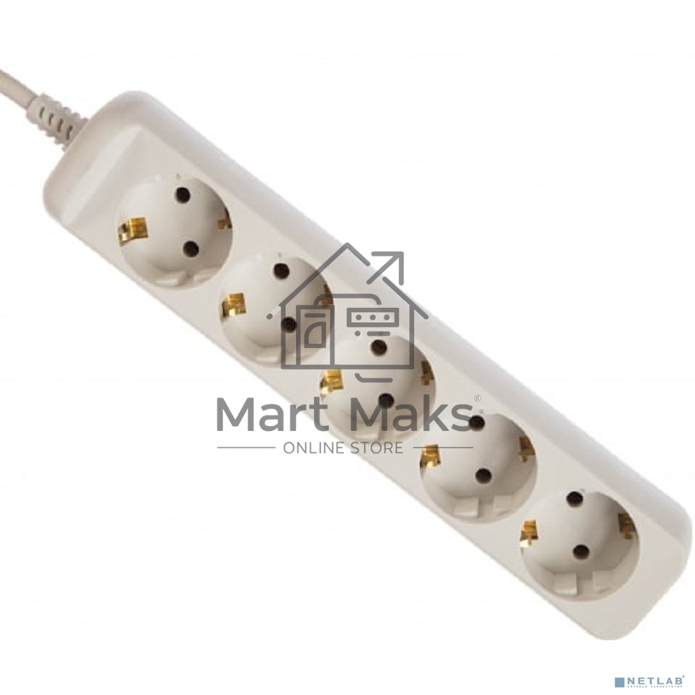 Удлинитель 5 гнезда 5м с/з U-5e-5m ПВС Б0028377 ЭРА