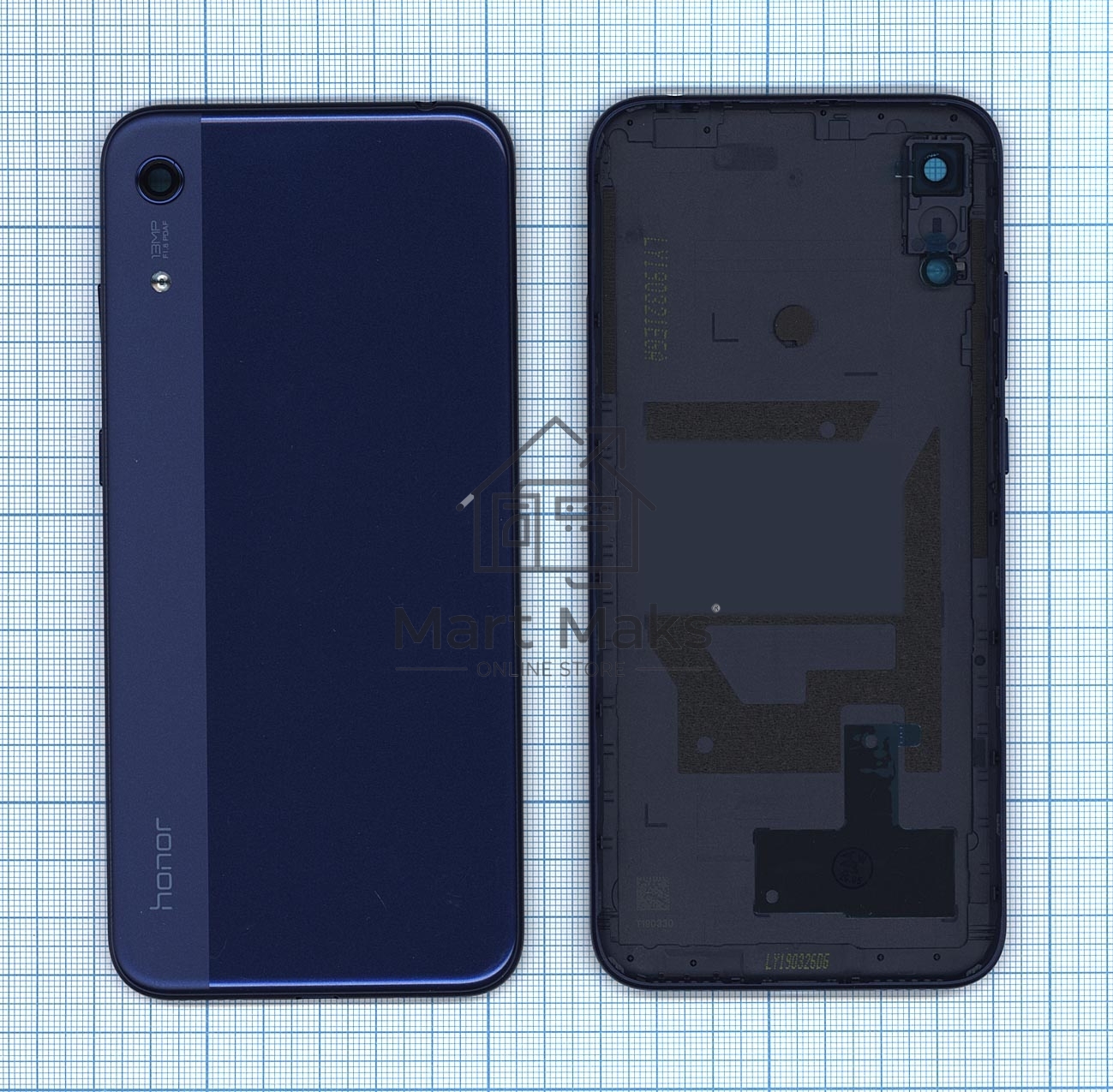 Задняя крышка для Huawei Honor 8A  синяя