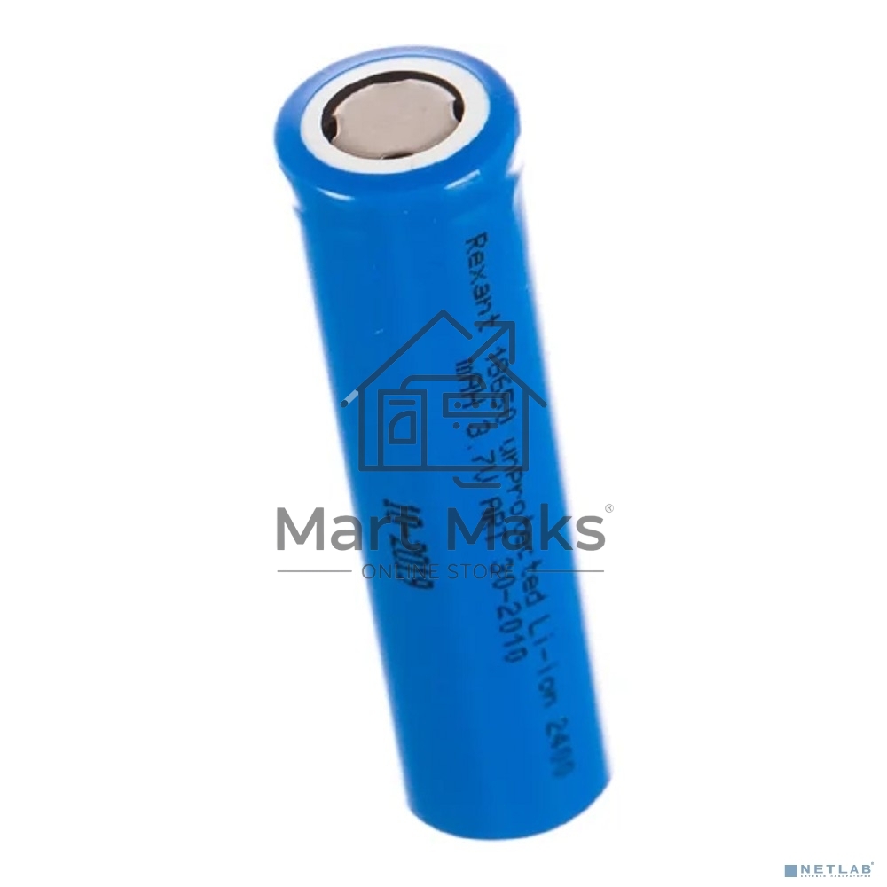 Аккумулятор 18650 unprotected Li-ion 2400 mAH 3.7 В Rexant