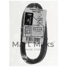 Кабель Cablexpert HDMI CC-HDMI4L-15, 19M/19M, v2.0, серия Light, позол.разъемы, экран, 4.5м, черный, пакет