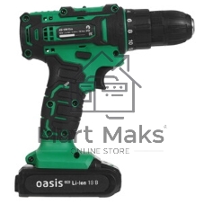 Дрель-шуруповерт Oasis AS-18V Eco (J) 201, 18 В, 1,5 Ач, 30 Нм, щеточный