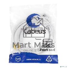 Шнур коммутационный Cabeus, Cat.5e, неэкр., U/UTP, RJ45/RJ45, LSZH, AWG24, 3м, белый