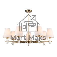 Люстра Ambrella light LH75045/7 BS/WH латунь/белый E14*7 max 40W D840*580