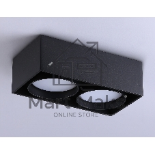 Светильник накладной TN70875/2 BK черный GX53/2 max 12W 185*92*62