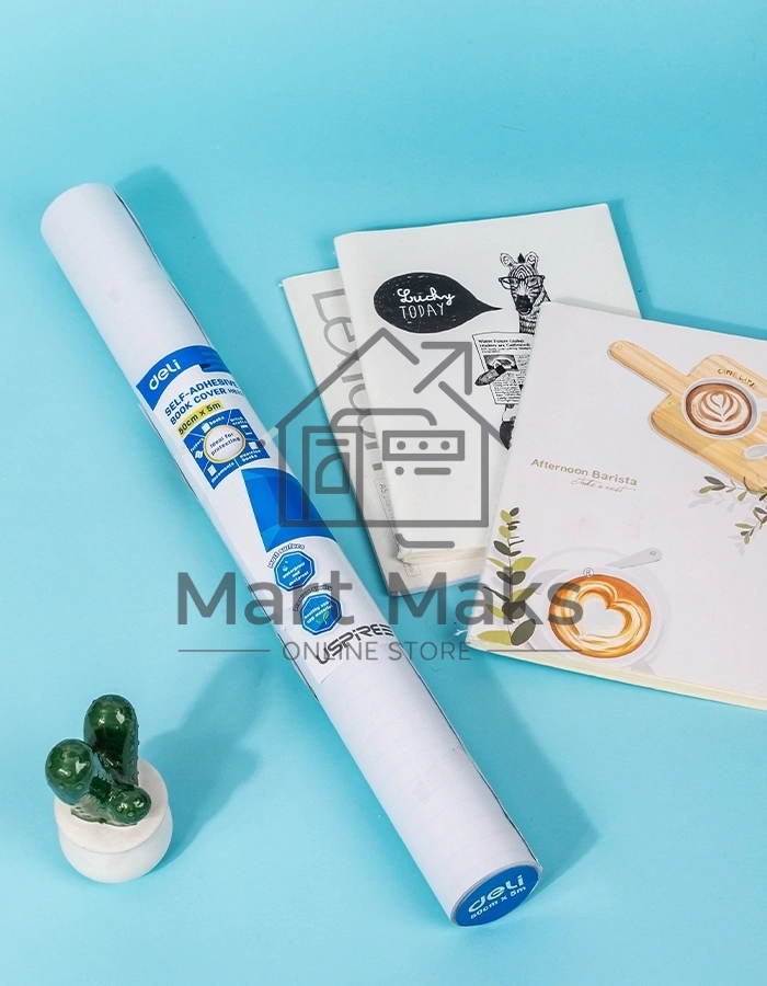 Пленка Deli EH832 Uspire для книги с липк.сл. ПП гладкая прозр. 500х5000