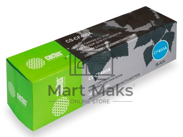 Картридж лазерный Cactus CS-CF400A черный (1500 стр.) для HP CLJ M252/252N/252DN/252DW/M277n/M277DW