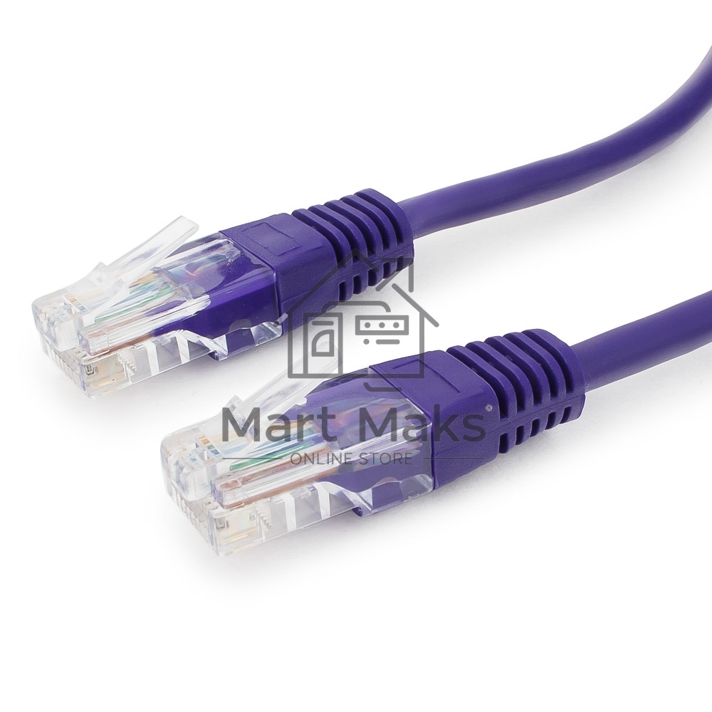 Патч-корд UTP Cablexpert PP12-1.5M/V кат.5e, 1.5 м, литой, многожильный (фиолетовый)