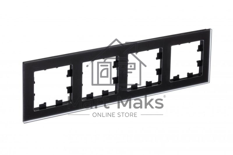 Рамка 4-м AtlasDesign Nature мат. стекло черн. SchE ATN331004