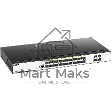 Коммутатор D-Link DGS-3000-28XS/B1A, 24×1 Гбит/с SFP + 4×10 Гбит/с SFP+, управляемый