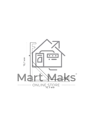 Комплект углового алюминиевого профиля с рассеивателем, 16х16мм, 2м Rexant