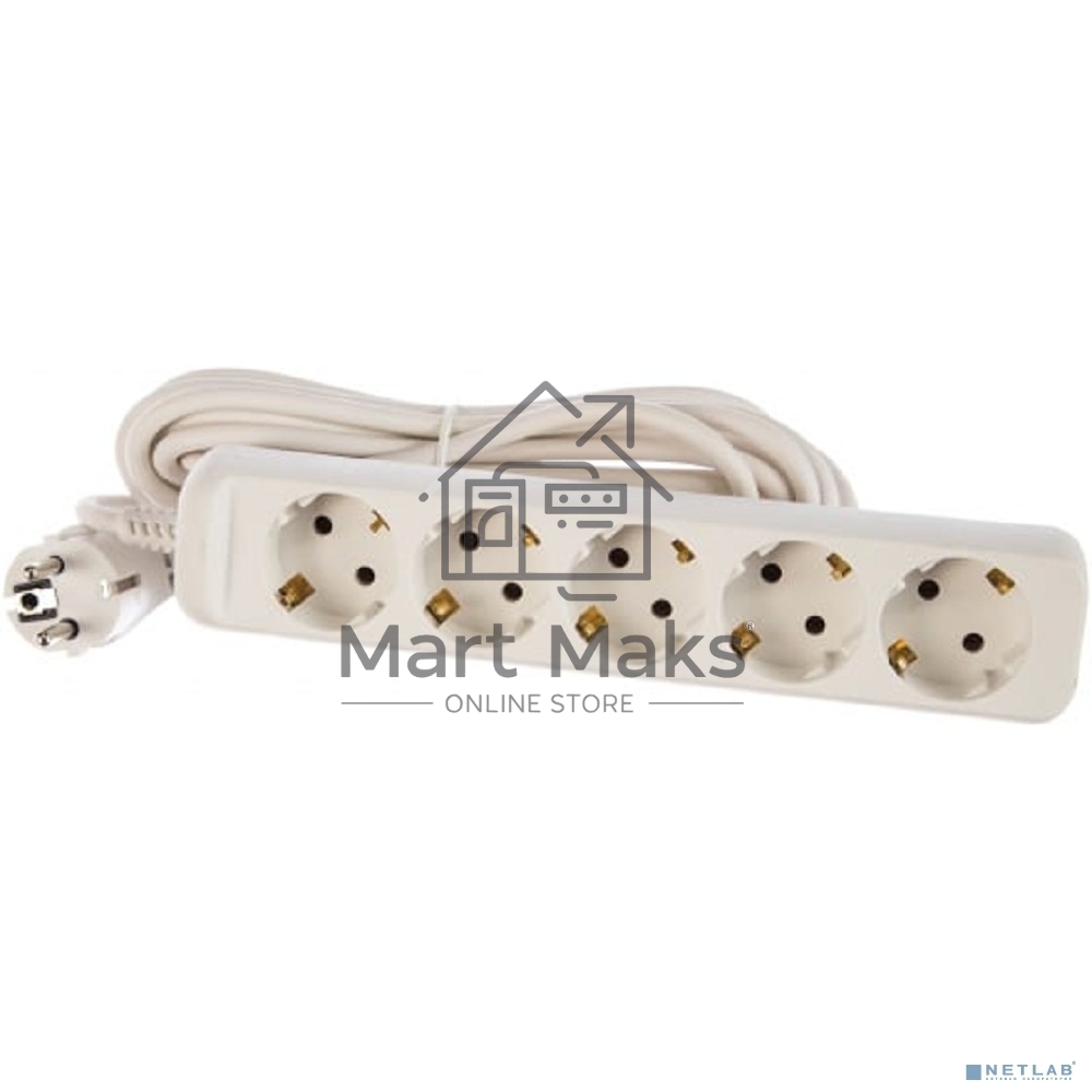 Удлинитель 5 гнезда 5м с/з U-5e-5m ПВС Б0028377 ЭРА