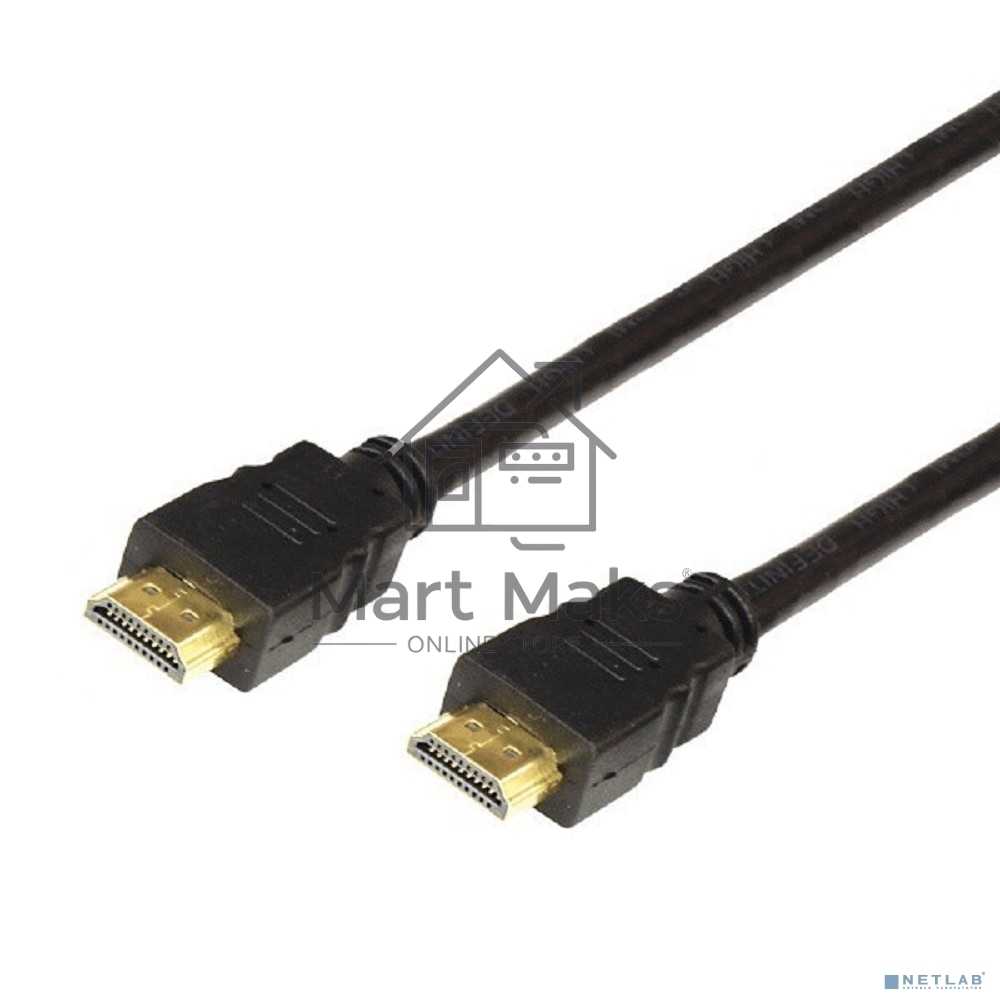 Кабель Rexant HDMI - HDMI 1.4, 10 м, Gold (PVC пакет)