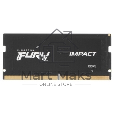 Оперативная память Kingston Fury Impact, DDR5, 16Gb (1x16Gb), 6400MHz, CL38, ECC, SO-DIMM, с радиатором, черный