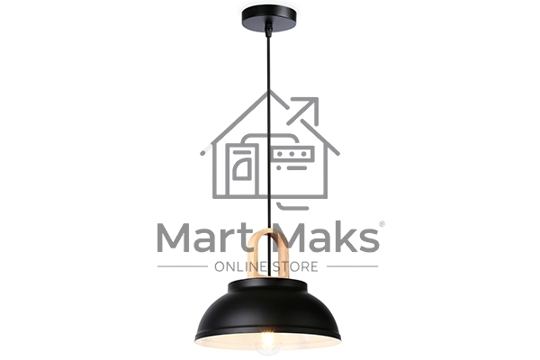 Светильник Ambrella light TR8192 BK/LW черный/светлое дерево E27 max 40W D290*900
