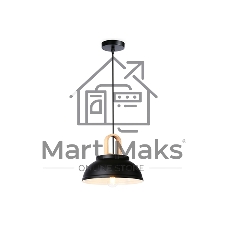 Светильник Ambrella light TR8192 BK/LW черный/светлое дерево E27 max 40W D290*900