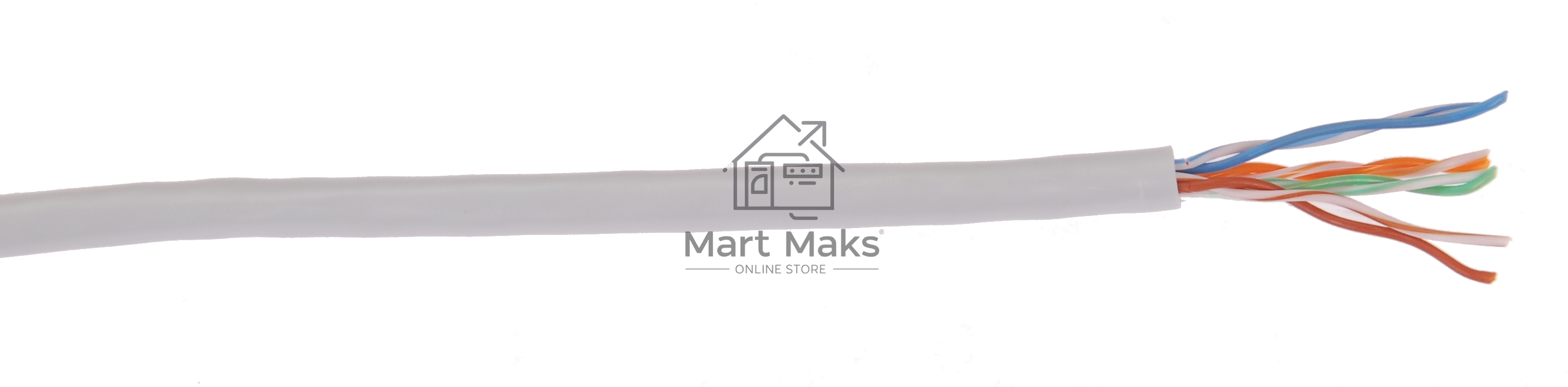 Кабель IEK витая пара U/UTP категории 5E 4 пары PVC 1м сер. GENERICA (305м)