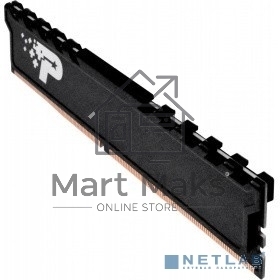 Оперативная память Patriot Signature, DDR4, 4GB (1x4 GB), 2400 MHz, CL17, DIMM, радиатор, черный