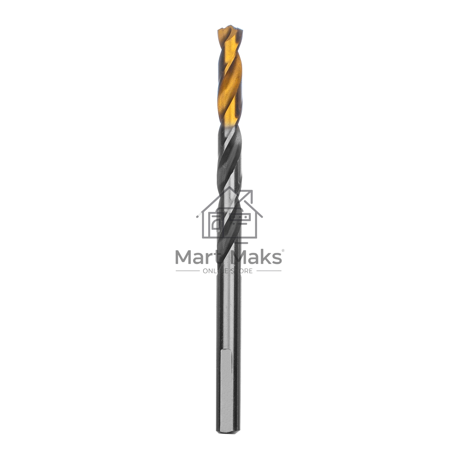Сверло спиральное по металлу 6,5 x 93мм, Р6М5, Golden Tip, многогранная заточка Denzel