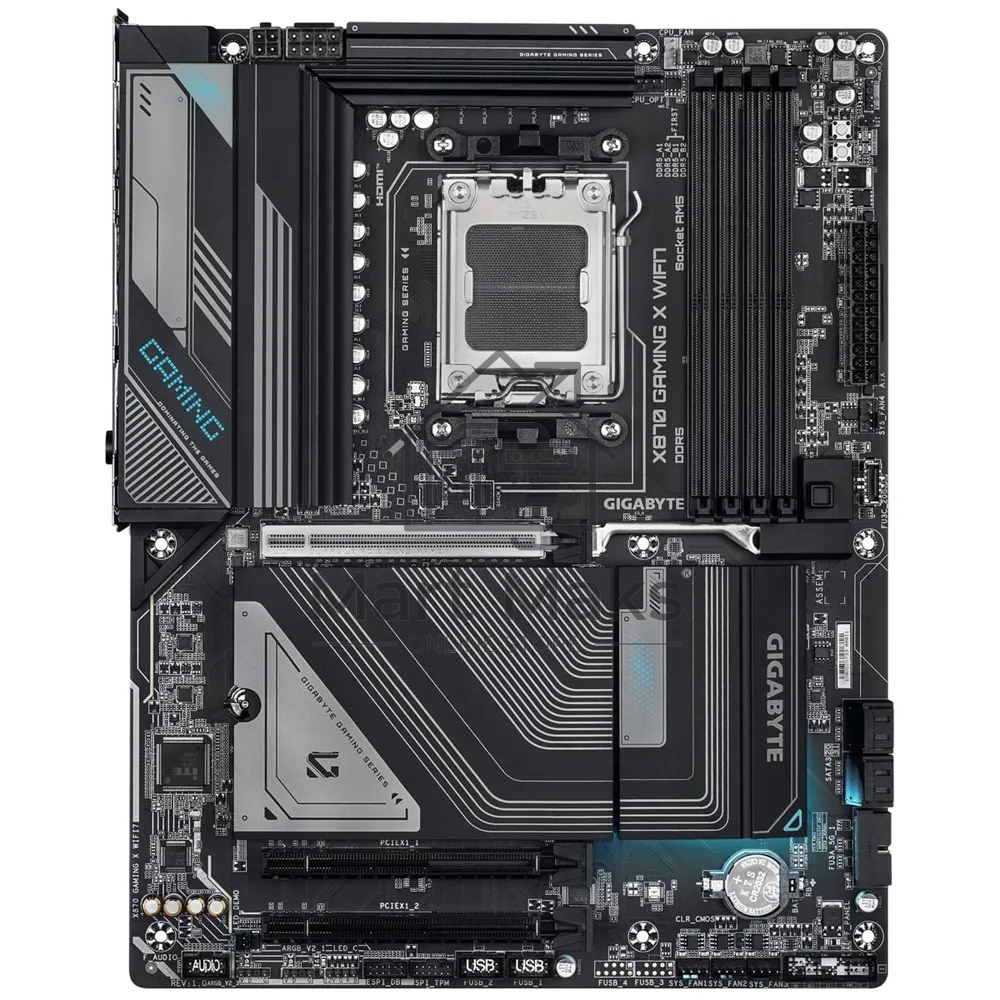 Материнская плата Gigabyte X870 GAMING X WIFI7, AM5, AMD X870, 4xDDR5, 4xSATA, 3xM.2, 1xPCI-E 5.0 x16, 2xPCI-E 3.0 x1, 1xHDMI, 1xUSB-C (DP), 1x 2.5Gb LAN, 4xUSB-A 2.0, 3xUSB-A 3.2 Gen 1, 1xUSB-A 3.2 Gen 2, 2xUSB-C 3.2 Gen 2 (USB4), 3x3.5 мм, 7.1, ATX