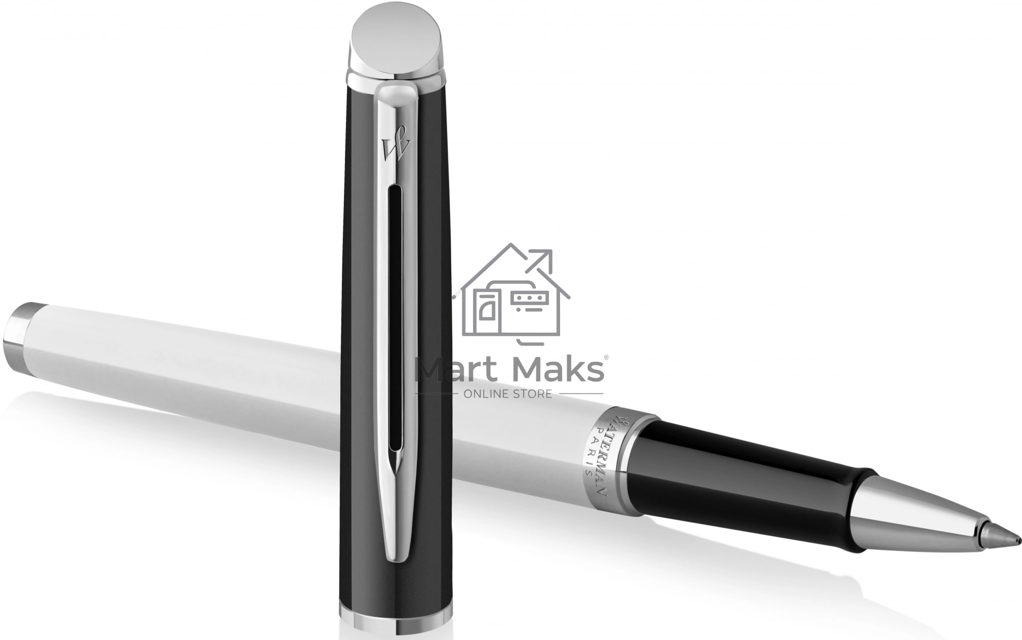 Ручка роллер Waterman Hemisphere Colour Blocking (2202845) черн/белый F, черные чернила, подарочная коробка