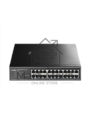 Коммутатор 24-Port 10/100 Mbps Switch, 24 10/100 Mbps RJ45 Ports, Switch/VLAN/Extend working mode DIP switch, Rack-mountable Steel Case, Power Saving, Plug & Play, Rack-Mount kits included