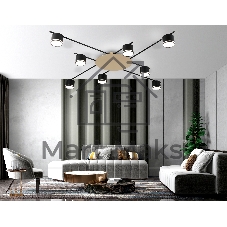 Потолочный светильник Ambrella light FL51760/8 BK/GD черный/золото GX53/8 max 12W 870*870*95