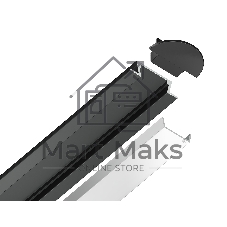 Алюминиевый профиль Ambrella light GP1001BK черный 2000*21.5*6.8