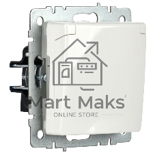 Розетка с з/к/ш с кр. 16А IP44 РСбш10-3-44-БрБ белый IEK BRITE