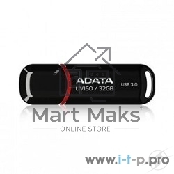 Флешка USB R/W ADATA R/W Flash Drive 32Gb UV150 AUV150-32G-RBK USB3.0, черный