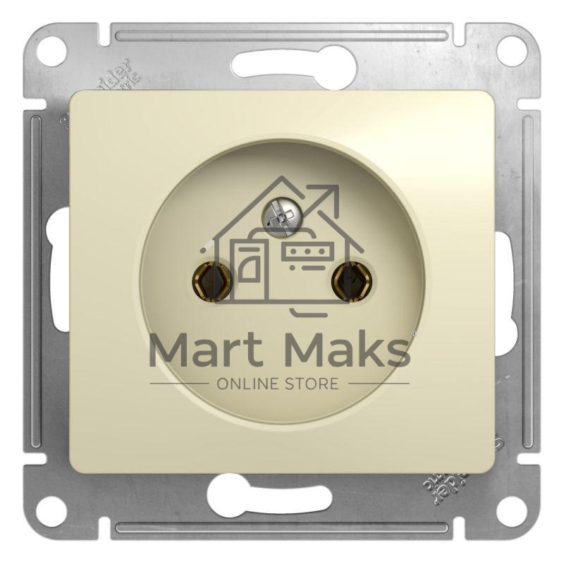 Механизм розетки 1-м СП Glossa 16А IP20 без заземл. беж. SchE GSL000241