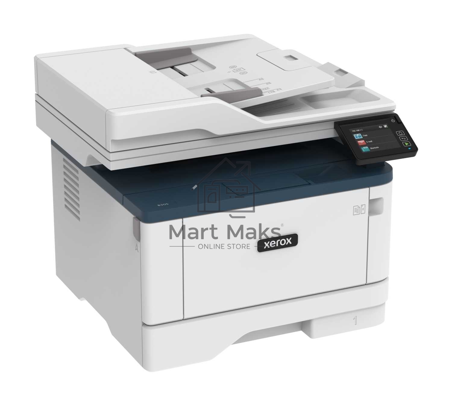 МФУ лазерный Xerox B305 (B305V_DNI), A4, ч/б, печ. до 38 стр/мин., скан. до 46 стр/мин. (ч/б) 20 стр/мин. (цвет), 600x600dpi, USB, RJ-45, Wi-Fi