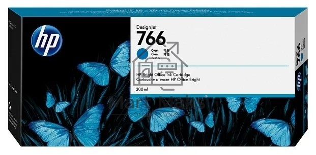 Картридж струйный HP 766 голубой для HP DesignJet XL 3600 MFP, 300 мл