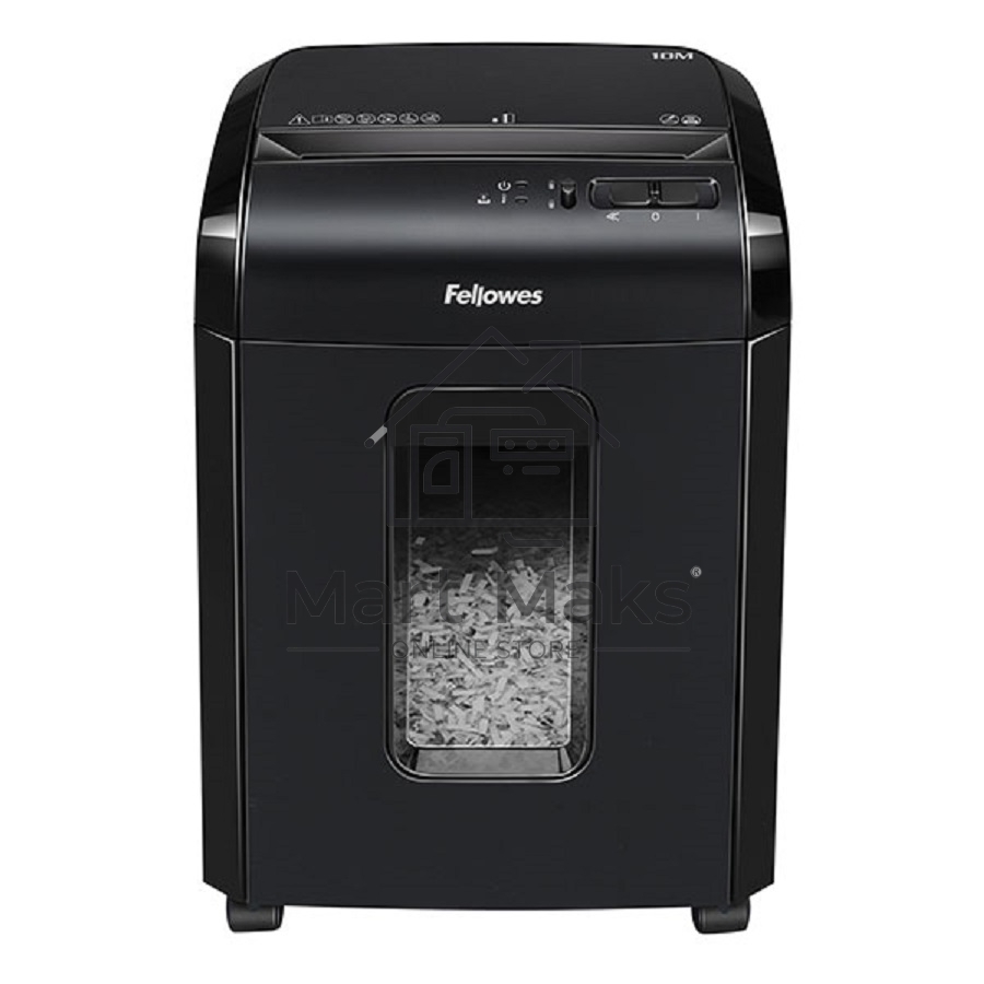 Шредер Fellowes Powershred 10M FS-4630601 DIN P-5, 2х15мм, 10лст., 19лтр., Safety Lock, с микрорезкой