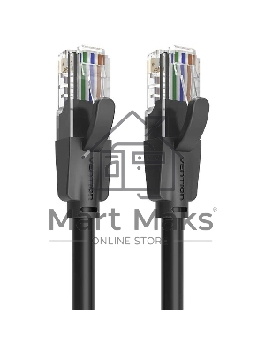 Патч-корд Vention прямой UTP cat.6, RJ45 - 10м. черный