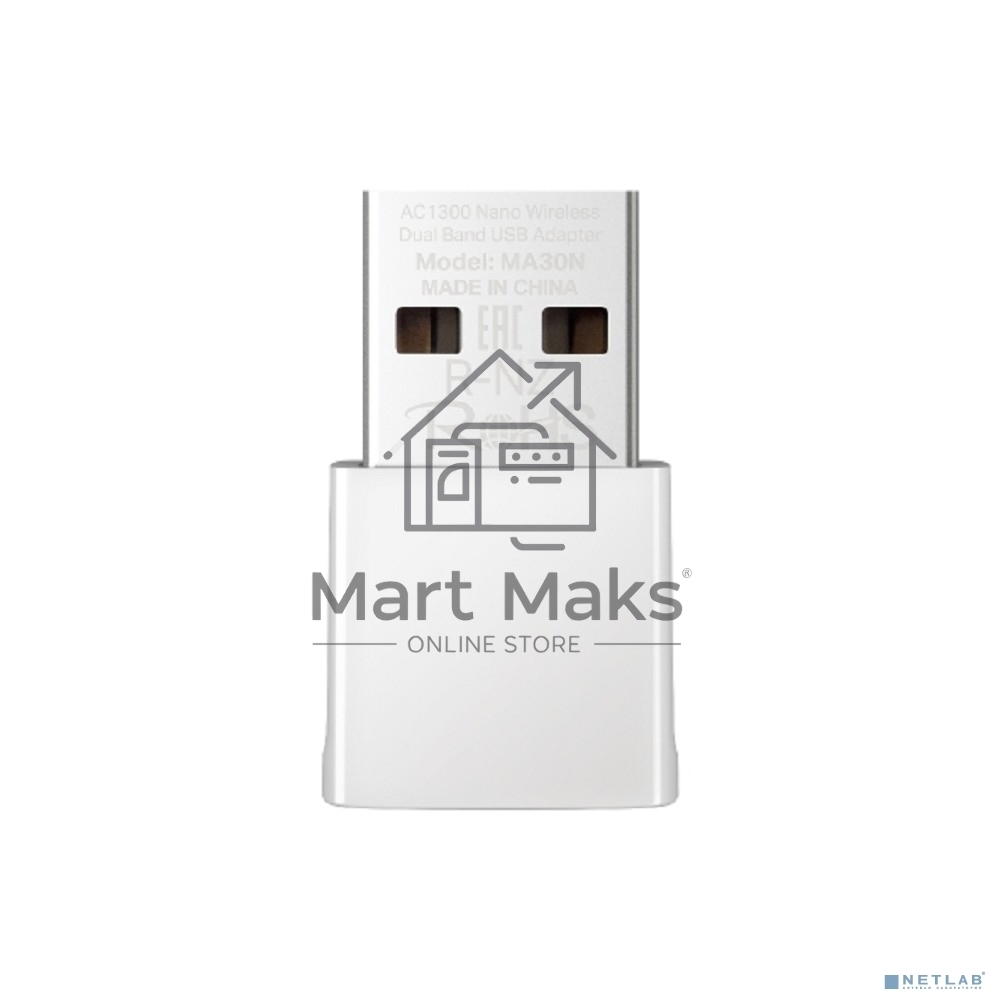 Mercusys MA30N Сверхкомпактный двухдиапазонный USB-адаптер Wi-Fi AC1300