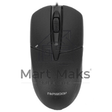 Мышь проводная Гарнизон GM-220XL черный, 1000 dpi, USB, кнопки - 3