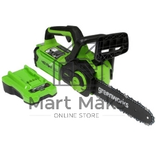 Цепная пила аккумуляторная GreenWorks G40CS30IIK2, 40V, 30 см, с 1* АКБ 2А*ч и ЗУ (2007807UA)