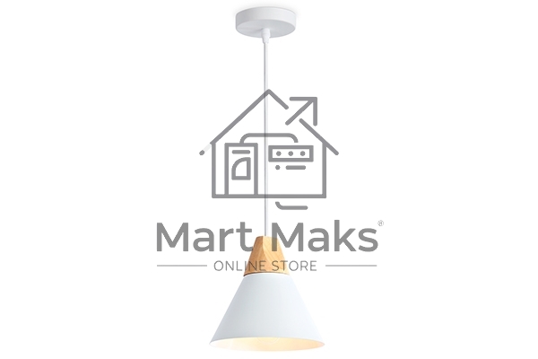 Светильник Ambrella light TR8195 WH/LW белый/светлое дерево E27 max 40W D230*935