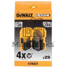 Набор сверл DEWALT DT4957-QZ по металлу COBALT INDUSTRIAL 8% в боксе Midisafe 29шт
