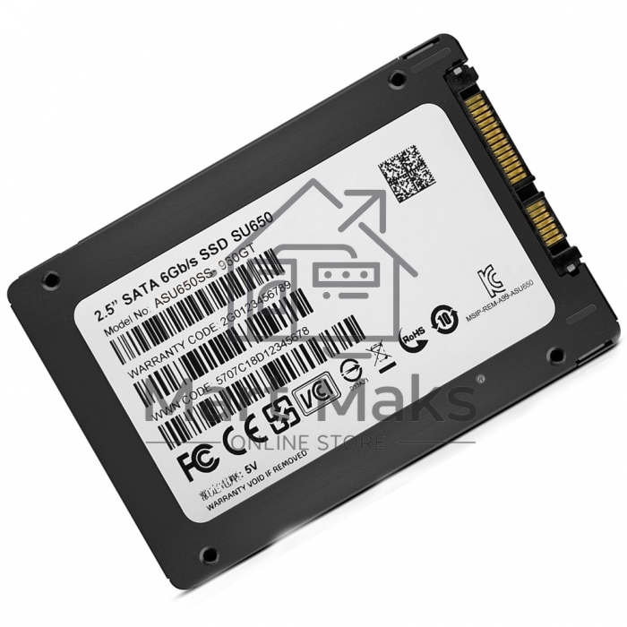 Накопитель SSD ADATA SU650, 960Gb, SATA III, 2.5