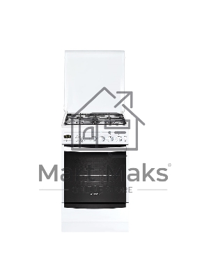 Плита газовая Gefest ПГ 5100-04 белый, конфорок 4 шт, духовка 52 л, 50 см x 85 см x 58.5 см