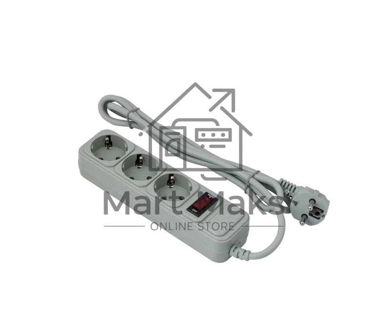 Сетевой фильтр ExeGate EX221177RUS SP-3-1.8G (3 розетки, 1.8м, евровилка, серый)