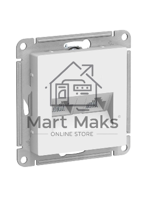 Розетка двойная компьютерная RJ45+RJ45, кат.5E, механизм, БЕЛЫЙ