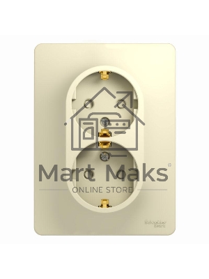 Розетка 2-м СП Glossa защ. шторки с заземл. в сборе беж. SchE GSL000226 Розетка 2-м СП Glossa защ. шторки с заземл. в сборе беж. SchE GSL000226