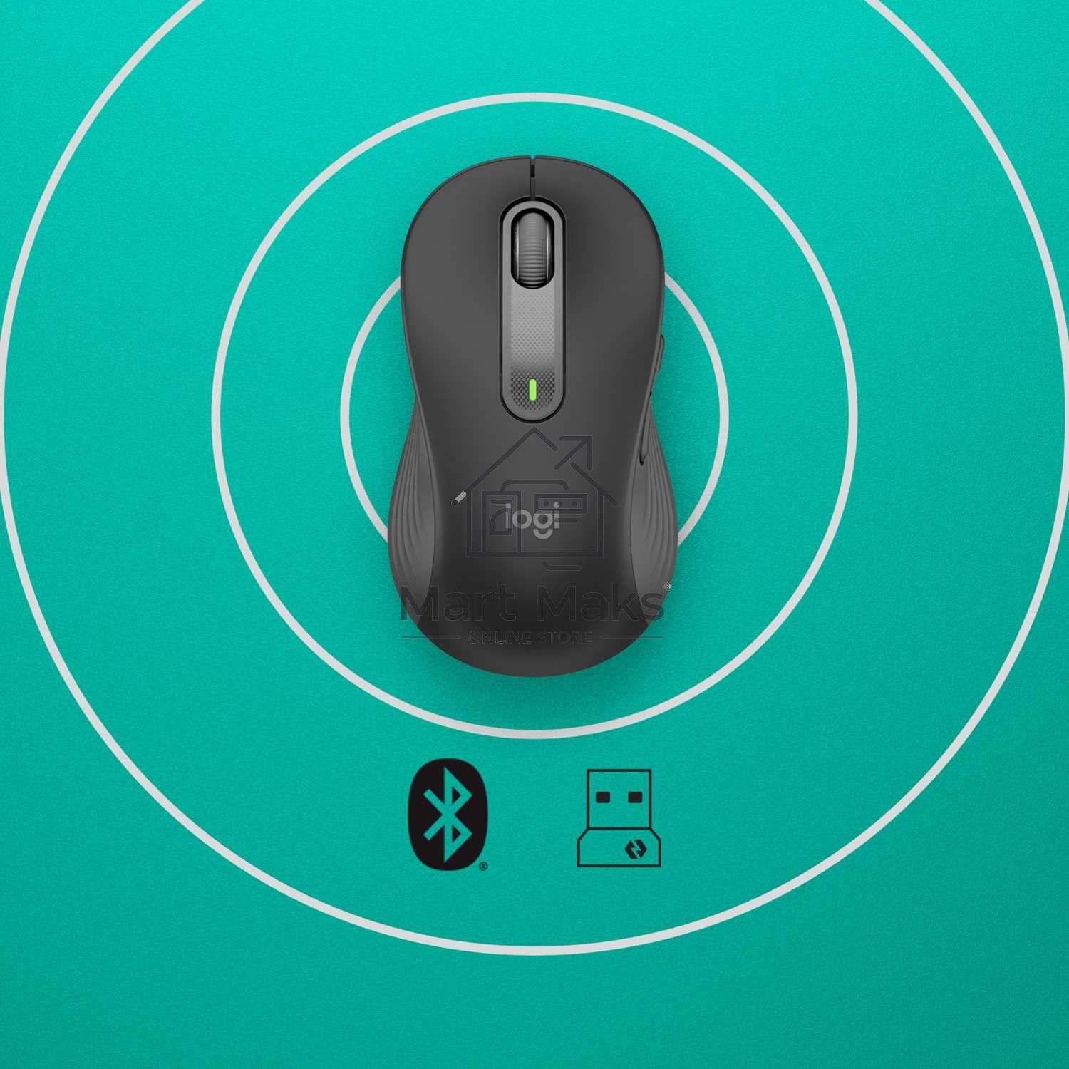 Мышь беспроводная Logitech Signature M650 L LEFT графитовый, 4000 dpi, радиоканал, Bluetooth, USB, кнопки - 5