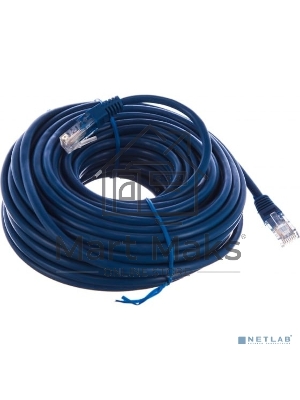 Патч-корд UTP Cablexpert PP12-15M/B кат.5e, 15м, литой, многожильный (синий)