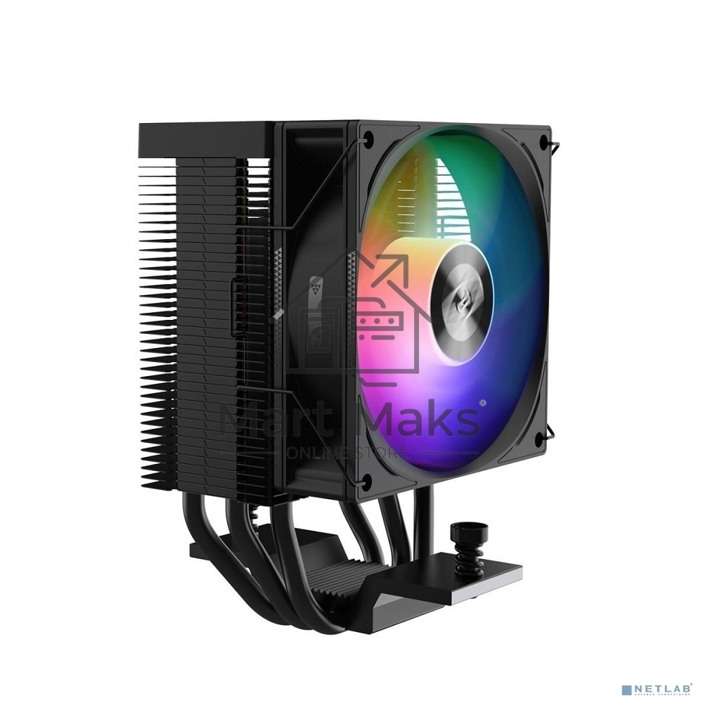 Кулер для процессора PCCooler R300 ARGB BK черный 92мм алюминий+медь 2200rpm 30db 4-pin 150W 133мм