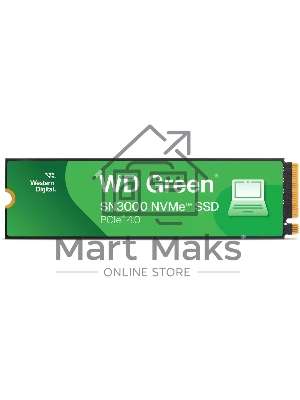 Накопитель SSD 2Tb WD Green SN3000, M.2 2280, PCI-E 3x4, R/W - 5000/4200 Mb/s