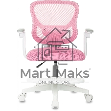 Кресло детское Бюрократ BuroKIDS 3 розовый Velvet 36, крестов. пластик